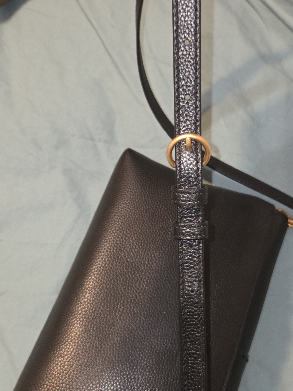 Tory Burch Black Leather Crossbody Bag with Tassel - Picture 10 of 12
